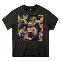 Asphalt pride cupcake seamless pattern Heavy Core Tee - FaDigitalArtStudio