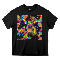 Black pride cupcake seamless pattern Heavy Core Tee - FaDigitalArtStudio