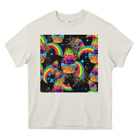 Cream pride cupcake seamless pattern Heavy Core Tee - FaDigitalArtStudio
