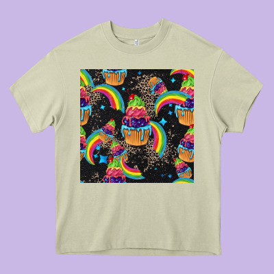 Pride Cupcake Seamless Pattern Heavy Core Tee Designed By Fadigitalartstudio