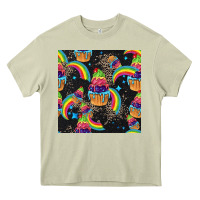 Mossy pride cupcake seamless pattern Heavy Core Tee - FaDigitalArtStudio