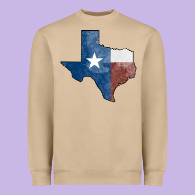 Texas Watercolor Map Heavyweight Sweatshirt Designed By Jasminsmagicworld