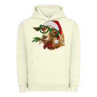 Pigment Pistachio christmas goat Urban Hoodie - RanaPortraitStore