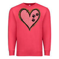 Cardinal Pink Glitter Heart Premium Sweatshirt - Jasminsmagicworld