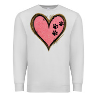 Dove Grey Pink Glitter Heart Premium Sweatshirt - Jasminsmagicworld