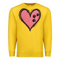Lemon Pink Glitter Heart Premium Sweatshirt - Jasminsmagicworld