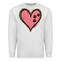 Oatmeal Heather Pink Glitter Heart Premium Sweatshirt - Jasminsmagicworld