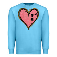 Ocean Blue Pink Glitter Heart Premium Sweatshirt - Jasminsmagicworld