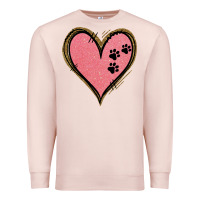 Pale Pink Pink Glitter Heart Premium Sweatshirt - Jasminsmagicworld