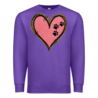Purple Pink Glitter Heart Premium Sweatshirt - Jasminsmagicworld