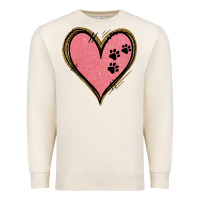 Sandshell Pink Glitter Heart Premium Sweatshirt - Jasminsmagicworld