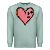 Seafoam Pink Glitter Heart Premium Sweatshirt - Jasminsmagicworld
