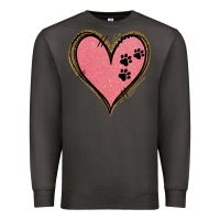 Smoke Pink Glitter Heart Premium Sweatshirt - Jasminsmagicworld