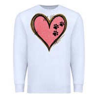 White Pink Glitter Heart Premium Sweatshirt - Jasminsmagicworld