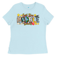 Baby Blue Next Stop Middle School Ladies Tee - CowhideDigitalArt