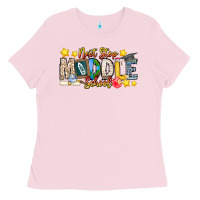 Bubblegum Pink Next Stop Middle School Ladies Tee - CowhideDigitalArt