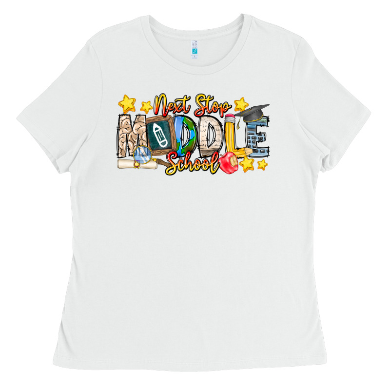 Next Stop Middle School Ladies Tee by CowhideDigitalArt | Teevron