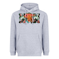 Heather Grey Cow Mom Heavyweight Hoodie - Jasminsmagicworld