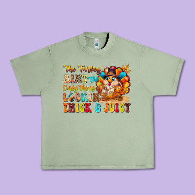Thanksgiving Turkey Humor Urban Heavy Tee Designed By Cowhidedigitalart