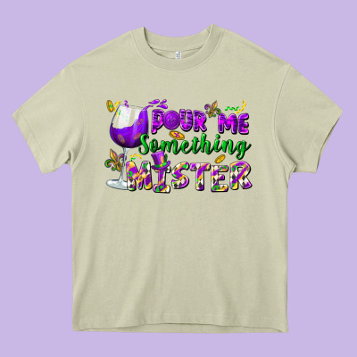 Pour Me Something Mister Heavy Core Tee Designed By Fadigitalartstudio