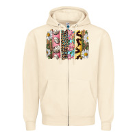 Sandshell Easter Brushstroke With Quail Eggs Daisy And Bunny Zipper Hoodie - RanaPortraitStore