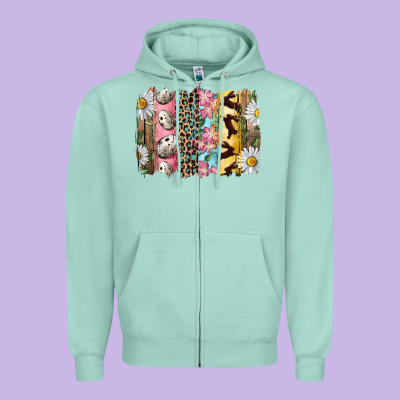 Easter Brushstroke With Quail Eggs Daisy And Bunny Zipper Hoodie Designed By Ranaportraitstore