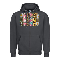 Smoke Easter Brushstroke With Quail Eggs Daisy And Bunny Zipper Hoodie - RanaPortraitStore