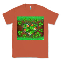 Copper st.patricks heart shamrocks glitter Classic Tee - BarkalooDesign