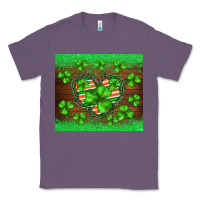 Lavender st.patricks heart shamrocks glitter Classic Tee - BarkalooDesign