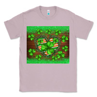 Lilac st.patricks heart shamrocks glitter Classic Tee - BarkalooDesign