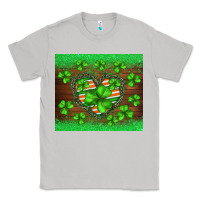 Moon Dust st.patricks heart shamrocks glitter Classic Tee - BarkalooDesign
