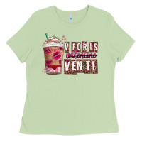 Matcha V For is Valentine Venti Ladies Tee - CowhideDigitalArt