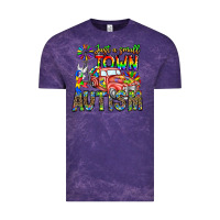 Cloud Purple Just a Girl Small Town Autism Vintage Tee - CowhideDigitalArt