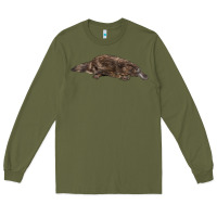 Army Green Platypus Long Sleeve Tee - LillyAllenDesigns