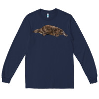 Navy Platypus Long Sleeve Tee - LillyAllenDesigns