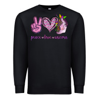 Black Peace Love Unicorn Premium Sweatshirt - Jasminsmagicworld