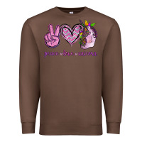 Chestnut Peace Love Unicorn Premium Sweatshirt - Jasminsmagicworld