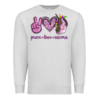 Dove Grey Peace Love Unicorn Premium Sweatshirt - Jasminsmagicworld