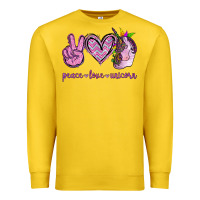 Lemon Peace Love Unicorn Premium Sweatshirt - Jasminsmagicworld