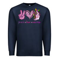 Navy Peace Love Unicorn Premium Sweatshirt - Jasminsmagicworld