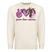Sandshell Peace Love Unicorn Premium Sweatshirt - Jasminsmagicworld