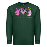 Sports Green Peace Love Unicorn Premium Sweatshirt - Jasminsmagicworld