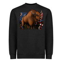 Black American Bison Heavyweight Sweatshirt - Jasminsmagicworld