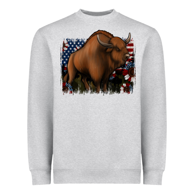 American Bison Heavyweight Sweatshirt by Jasminsmagicworld | Teevron