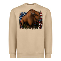 Mushroom American Bison Heavyweight Sweatshirt - Jasminsmagicworld