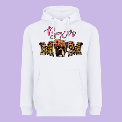 Boxer Mom Heavyweight Hoodie Designed By Jasminsmagicworld