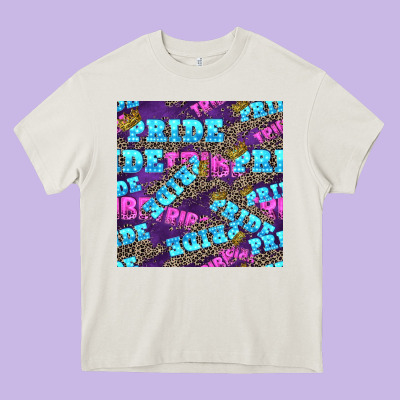 Pride Tribe Seamless Pattern Heavy Core Tee Designed By Fadigitalartstudio