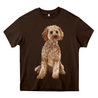 Chocolate Brown cockapoo Heavy Core Tee - RanaPortraitStore