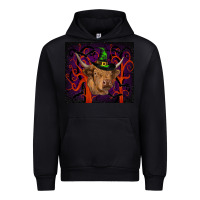 Black halloween glitter highland cow tumbler Urban Hoodie - RanaPortraitStore