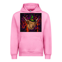 Fuchsia Pink halloween glitter highland cow tumbler Urban Hoodie - RanaPortraitStore